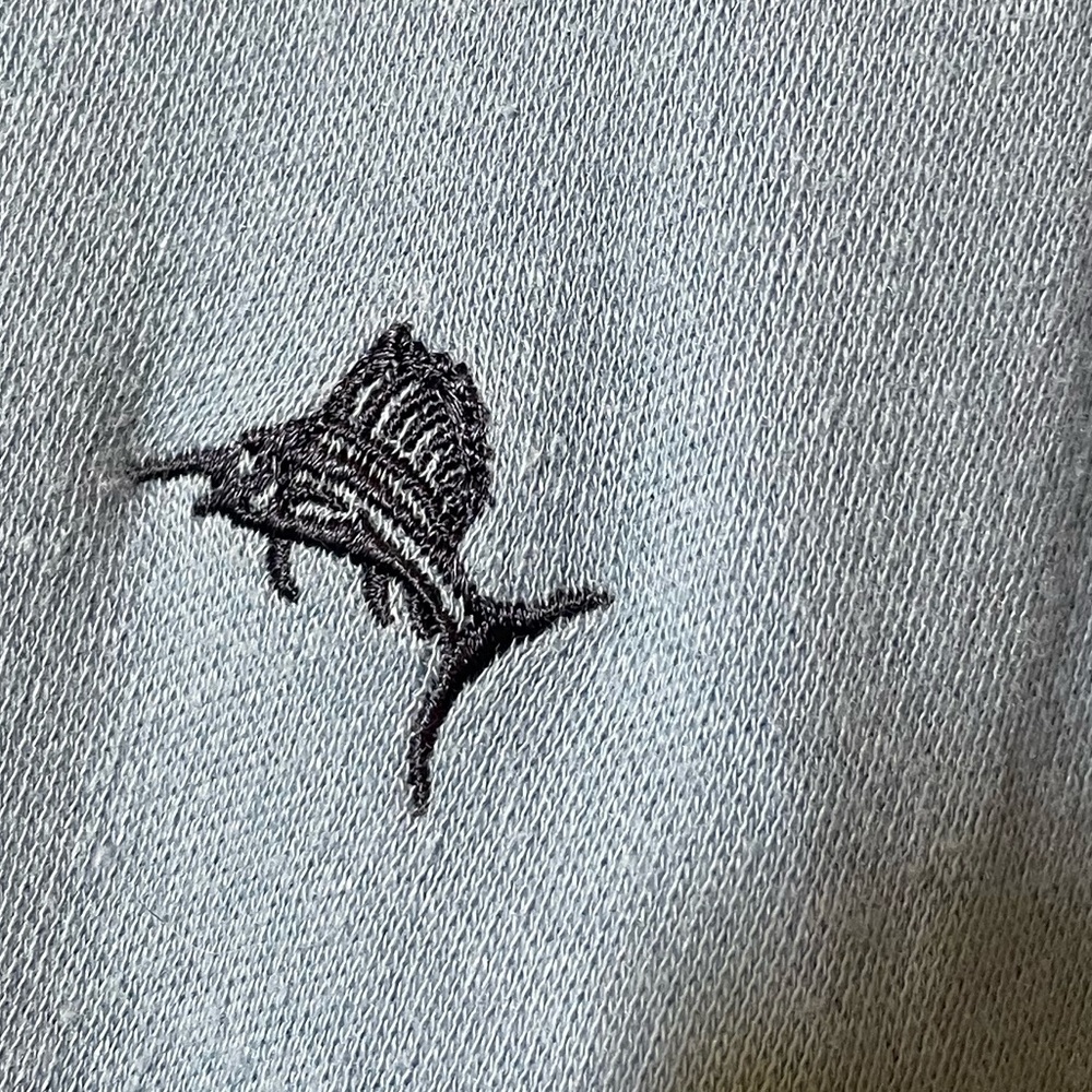 Joe Marlin Polo Mens XXL Blue Cotton Blend Marlin Fish logo great condition - Picture 4 of 7